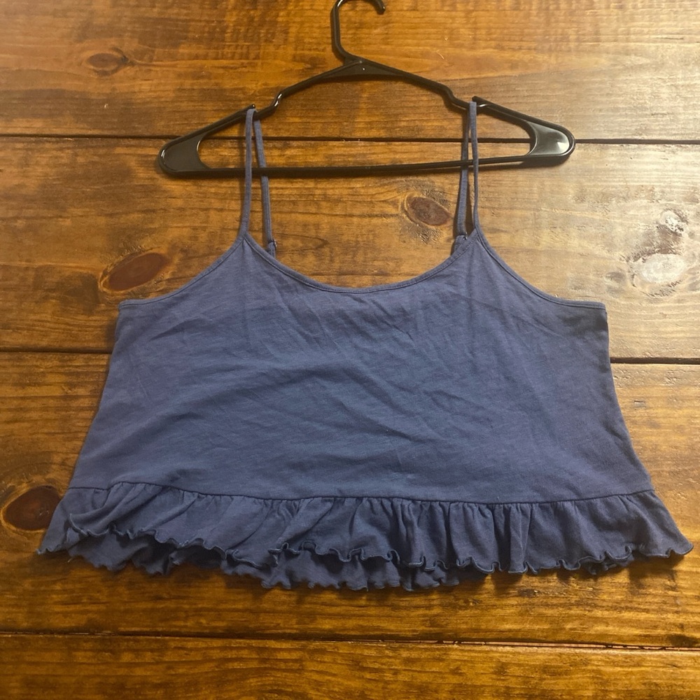 American Eagle Outfitters Navy Ruffle Camisole